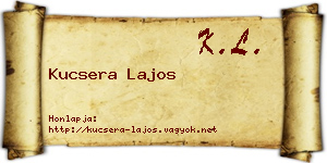 Kucsera Lajos névjegykártya